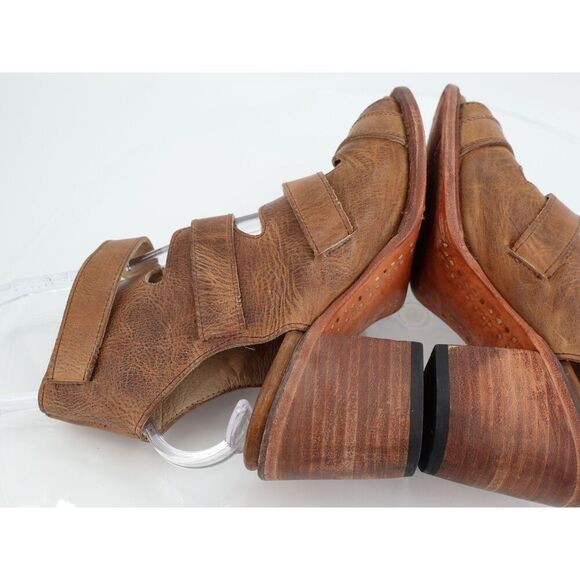 Freebird by Steven Quail Sandals Womens 9 Brown Leather Gladiator Block Heel - Picture 10 of 13